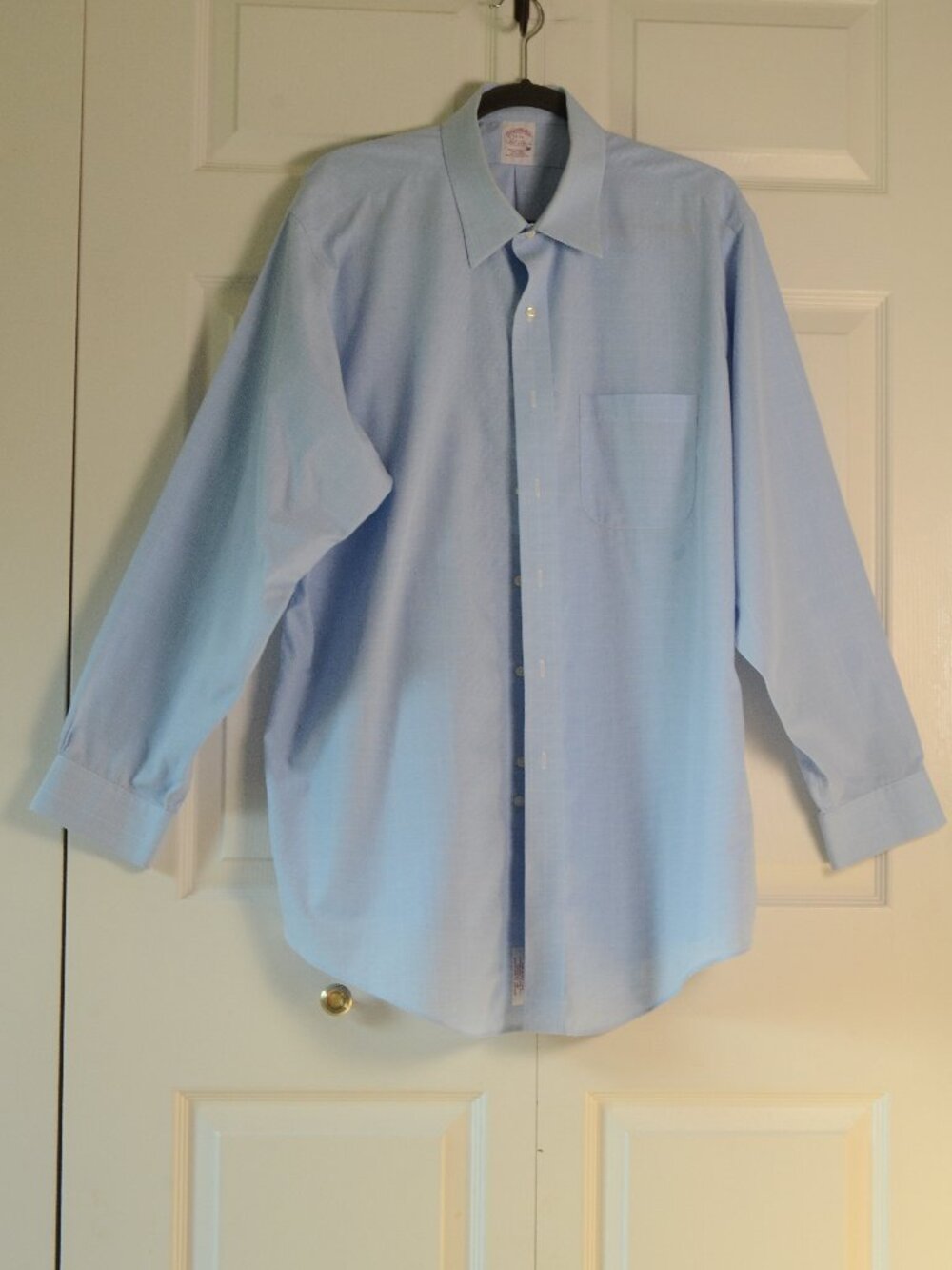 Brooks Brothers 346 Light Blue Non-Iron Cotton Dress Shirt 17-34 Classic